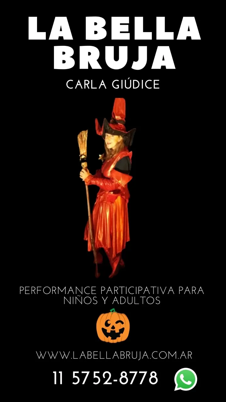 Afiche de La Bella Bruja con Carla Giúdice caracterizada